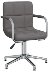 vidaXL Scaun de bucătărie pivotant, gri închis, textil