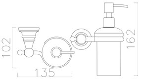 Distribuitor de săpun SAPHO 1318-19 Diamond, bronz