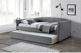 Pat extensibil SANNA 90x200, stofa gri, cu somiera