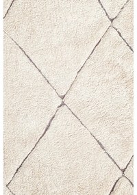 Covor crem lavabil/țesut manual din bumbac 140x200 cm Bereber – Lorena Canals