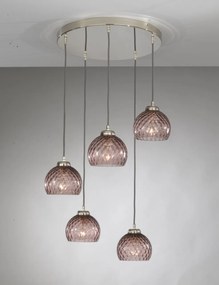 Lustra moderna cu 5 pendule design italian 10006 Amethyst