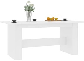 Masă de bucătărie, alb, 180 x 90 x 76 cm, pal