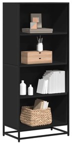 vidaXL Bibliotecă, negru, 60x35x139 cm, lemn prelucrat
