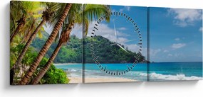 Tablou - Caraibe (cu ceas) (90x30 cm)