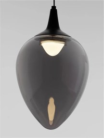 Pendul LED modern, Metal, Sticla, Fumuriu, Nali