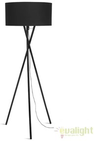 Lampadar modern cu trepied HAMPTON/F/B, negru/ abajur 60x30cm disponibil in 8 culori