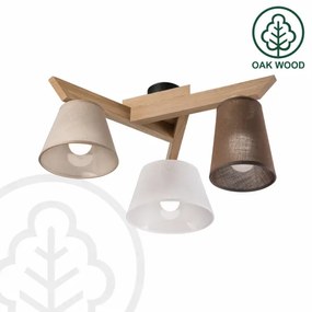 Lustră aplicată Brilagi ANTHONY 3xE14/40W/230V stejar