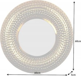 Oglinda de perete decorativa Orient rund 60cm, auriu