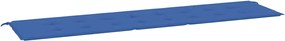 vidaXL Pernă de bancă de grădină, albastru, 200x50x4 cm, textil oxford