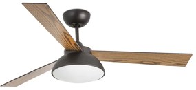 Lustra LED cu Ventilator si telecomanda design modern RODAS maro