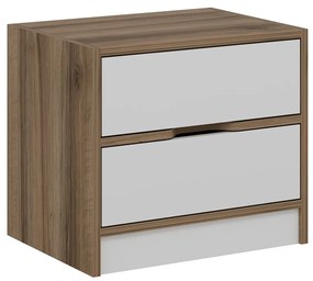 Măsuță de noptieră Elina Walnut White