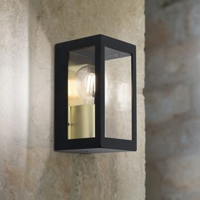 Aplica de exterior stil contemporan IP44 LUMINA negru/alama