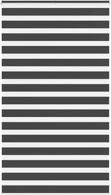 vidaXL Jaluzea tip zebra neagră lățime țesătură 120,9 cm poliester