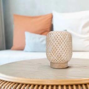 Lampă LED decorativă de masă Solight WO3107 LED/2xAAA ratan