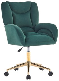 Scaun rotativ reglabil pe înălțime, Verde | Aosom Romania