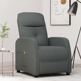 289827 vidaXL Fotoliu de masaj, gri închis, material textil