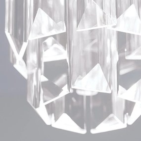 Plafoniera cu cristal K9 design elegant PRISM crom