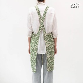 Șorț din in Evergreen Damask – Linen Tales