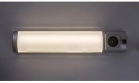 Corp de iluminat LED cu priză pentru corpuri de bucătărie Rabalux 78038 SOFT 2E LED/5W/230V 4000K 45 cm argintiu