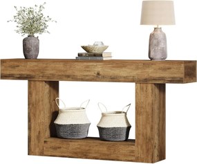 MAM4 - Masa Consola, 160 cm, masuta hol, living, dining, dormitor - Maro - Negru / Maro