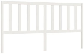 817761 vidaXL Tăblie de pat, alb, 206x4x100 cm, lemn masiv de pin