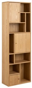 Bibliotecă în culoare naturală cu aspect de lemn de stejar 61x180 cm Rangoon – Actona
