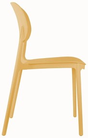 Scaun de dining galben din plastic Cheer – Leitmotiv
