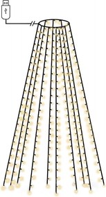 vidaXL Instalație lumini brad de Crăciun cu 250 LED-uri, 250 cm