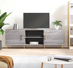 vidaXL Comodă TV, gri sonoma, 150x30x50 cm, lemn compozit