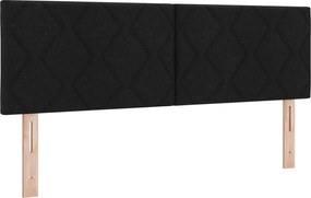 vidaXL Tăblie LED Negru 160 cm țesătură