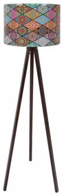 Lampa de Podea cu 3 Picioare si Abajur Cilindric Multicolor, Soclu E27, Max. 45 - 60 W,