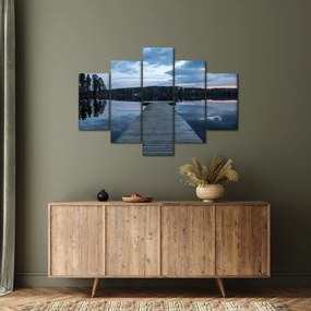 Tablou - Ponton de lemn, lac (150x105 cm)