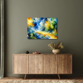 Tablou pe sticlă - Zi însorită abstractă (70x50 cm)