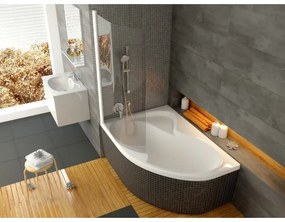 Cadă de colț ROSA 160 x 105 cm, acrilic, alb — Ravak CM21000000