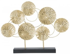 Decoratiune aurie din metal, 56x7x43 cm, Water Lily Mauro Ferretti