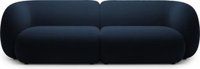 Canapea modulara 4 locuri, Kate, Micadoni, 243x99x76 cm, catifea, albastru regal