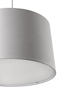 Lustra suspendata XL abajur textil 64cm WINDSOR negru, gri