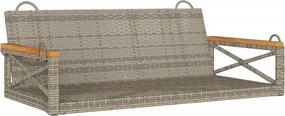 vidaXL Bancă de balansoar, gri, 109x62x40 cm, poliratan
