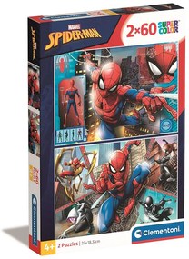 Omul Păianjen Partners in Suits Puzzle Clementoni 2x60 piese