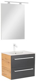 Mobilier complet de baie Vario Clam 60 stejar-antracit