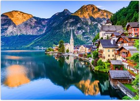 Tablou - Sat alpin (70x50 cm)