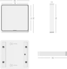 SET 3x întrerupător cu 1 buton SMART 3xCR2430 Zigbee 3.0 Tuya Immax NEO 07506C