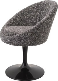 Scaun pivotant design elegant LUX O'Neill, cambon negru 115387 HZ