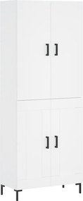 vidaXL Dulap înalt, alb, 69,5x34x180 cm, lemn compozit