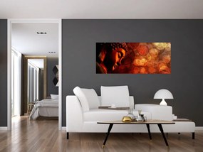 Tablou - Buddha în nuanțe roșii (120x50 cm)