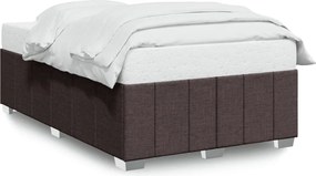 vidaXL Cadru de pat fără saltea țesătură maro 120x190 cm țesătură