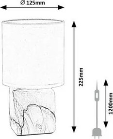 Lampă de masă Rabalux 74068 Nalisa, pătrată,negru
