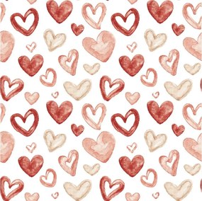 Fata de perna flanelata AMORIA HEARTS 45x45 cm, modelata