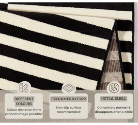 Covor Hanse Home Gloria Panel, 160x230 cm, negru-alb
