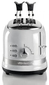 Prajitor de paine Ariete MODERNA 0149/01, 815W, 2 felii, 3 functii, 6 trepte, Tava firimituri detasabila, Alb